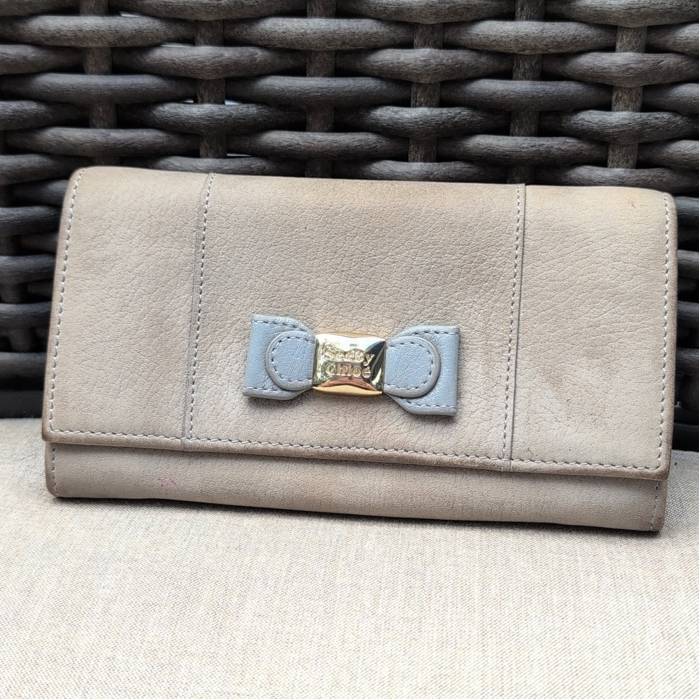 See By Chloe Gray Beige Wallet